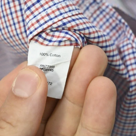 J.CREW Button Up Dress Shirt Plaid Long Sleeve Front Pocket Mens Size Large - Picture 8 of 10